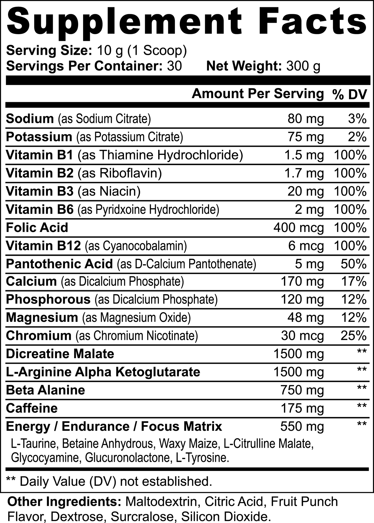 RIOT  Nitric Shock Pre-Workout Powder (Fruit Punch)